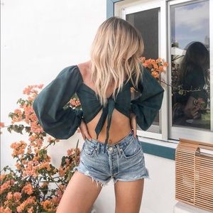 Princess Polly Last Resort Tie Front Top